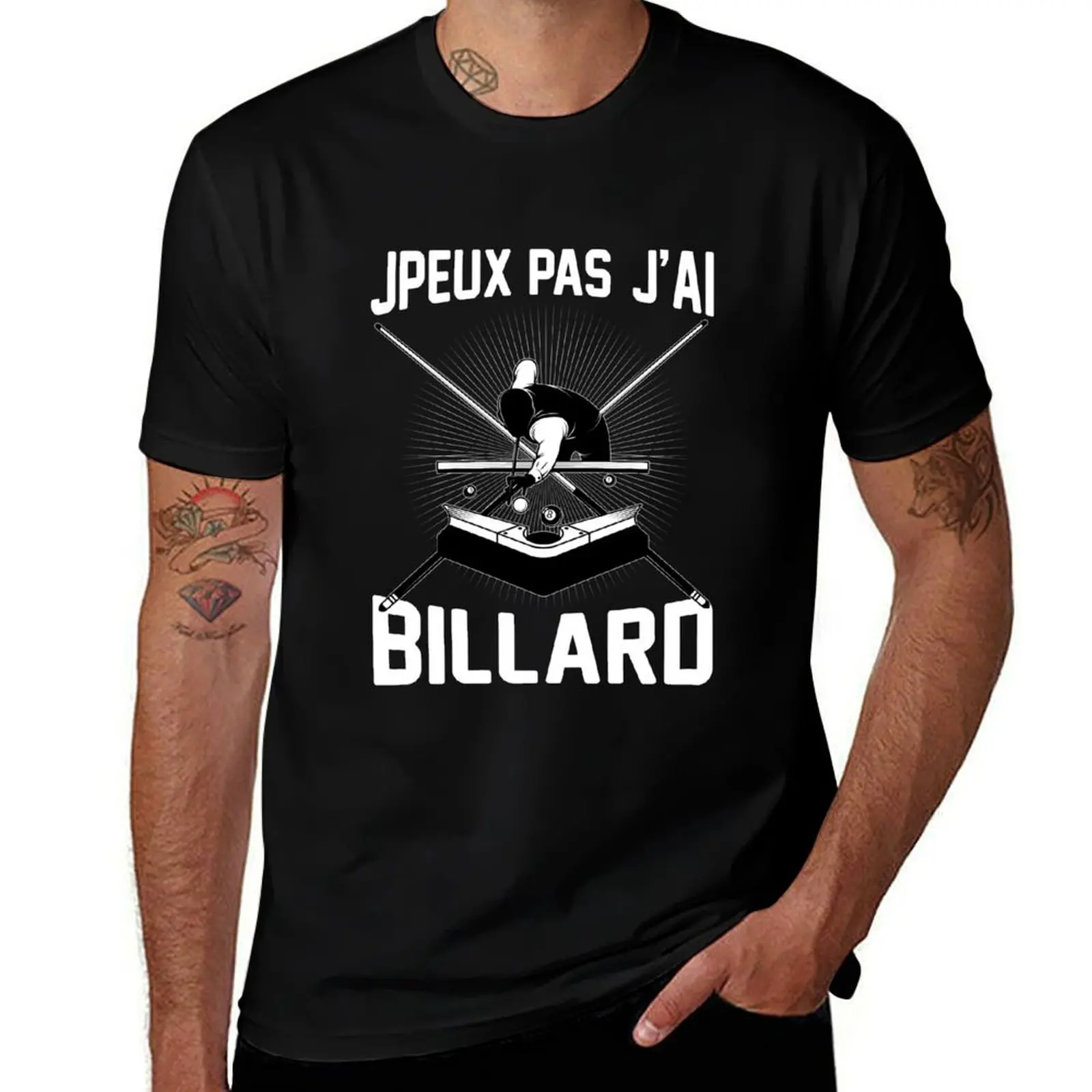 Billard Joueur Cadeau Snooker Queue Billard T-Shirt Lightweight Gym Training T-Shirt