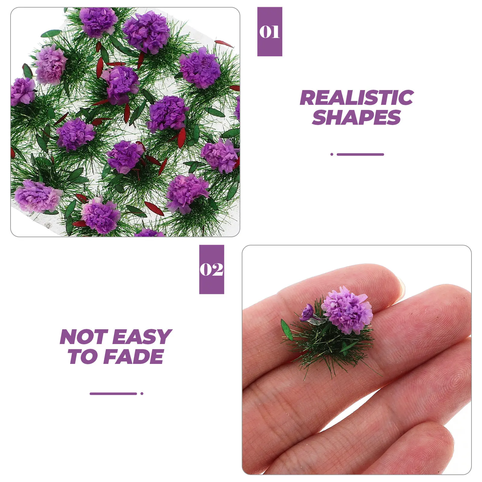 Miniature Flower Cluster Micro Landscape Sand Table Supplies Nylon Simulation Fake Plant Ornament Mini House Garden Decoration view 2
