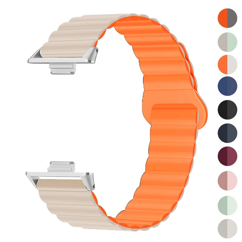 화웨이 워치 핏4 3용 실리콘 스트랩 마그네틱 루프 밴드 시계줄 남녀 스포츠 팔찌 화웨이 핏 2 액세서리