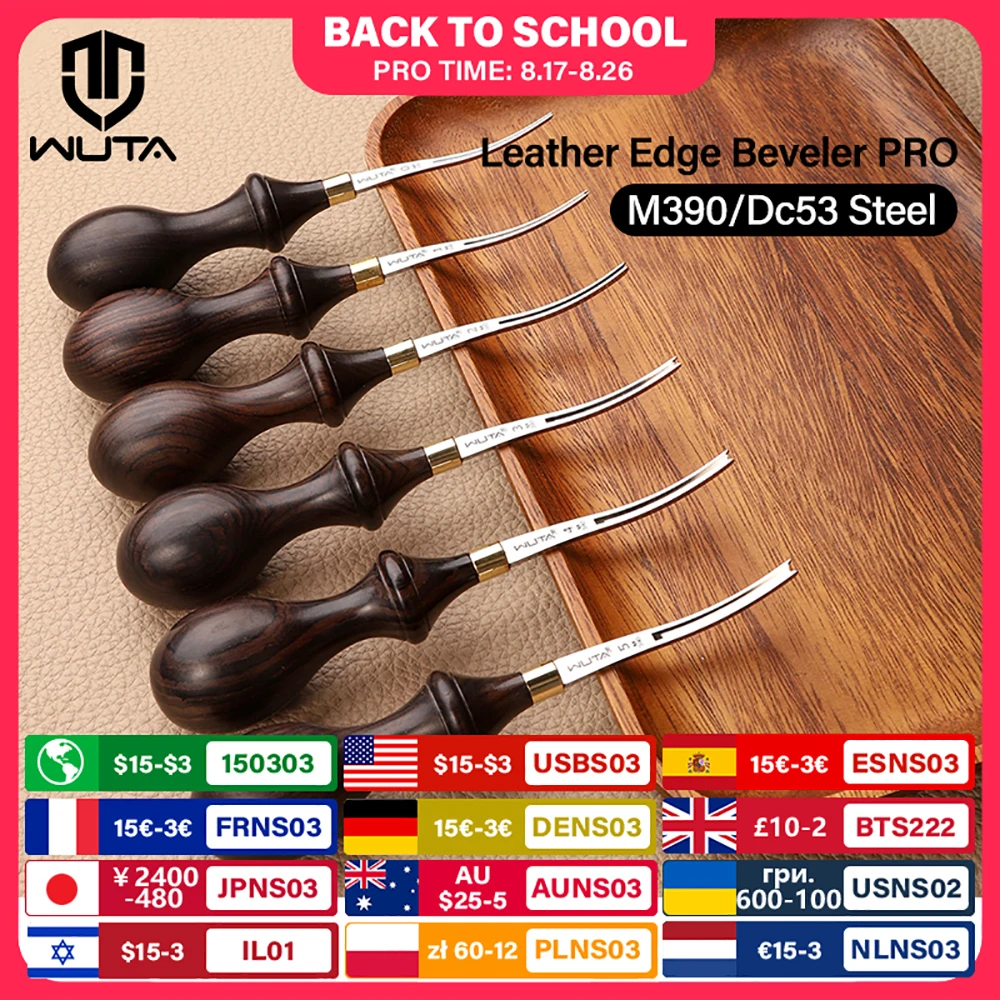 Leatherwork Edge Beveler - WUTA Biseautoir Cuir Professionnel Acier M390