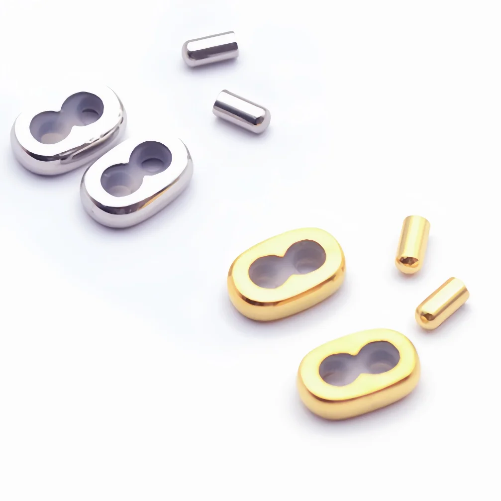 

20Sets New Stainless Steel Clasp Buckle Connector Fastener Bracelet For DIY Jewelry Making Accessories inside 2.5mm 3mm