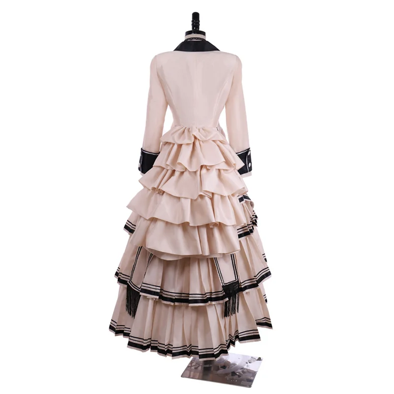 

White Southern Bell Victorian Ball Gown Wedding Party Dress Women Civil War Dress Reenactment Stage Costume