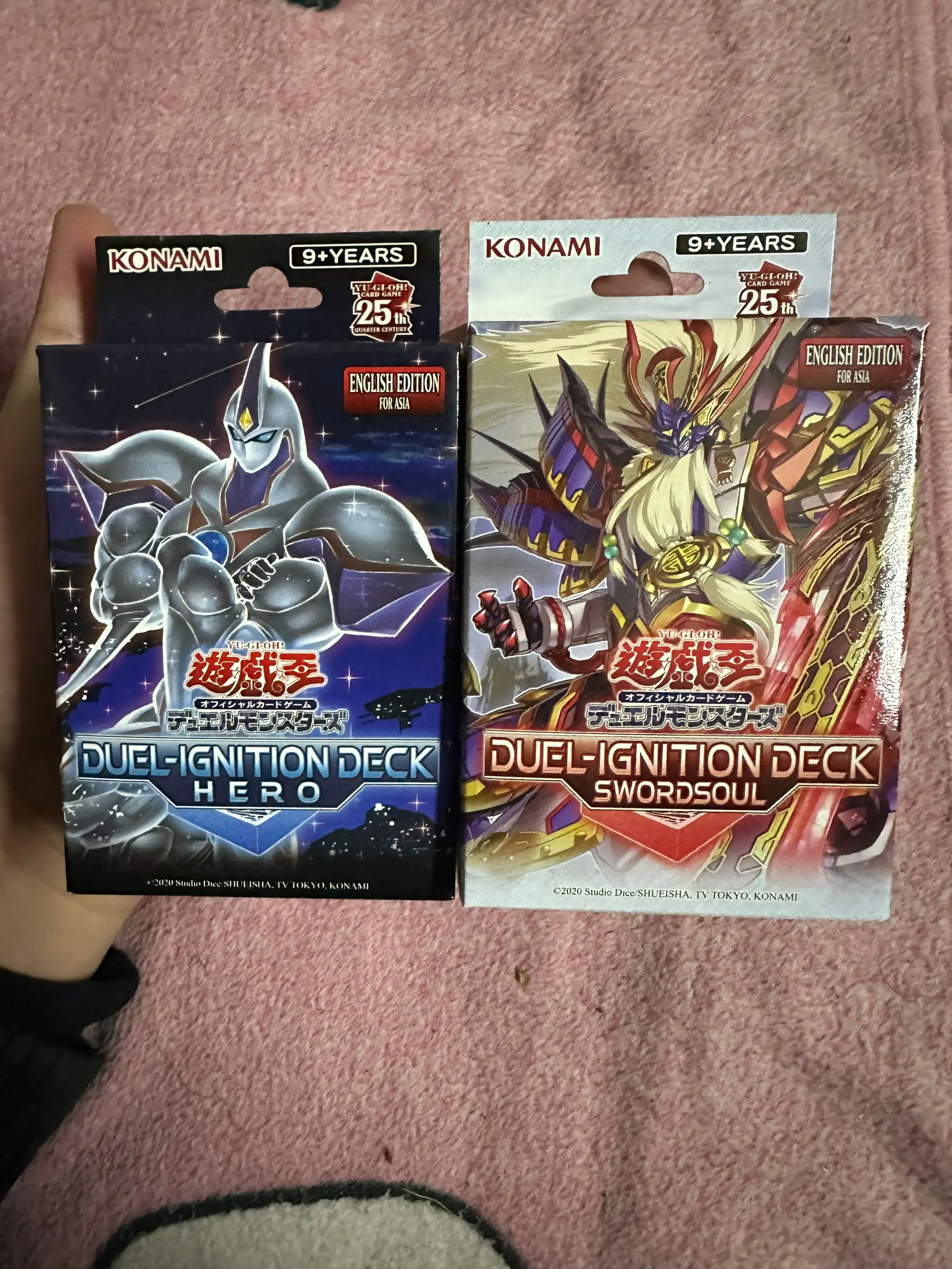 2Pcs Yugioh KONAMI Duel Monsters Duel Ignition Deck Swordsoul Hero DI01 DI02 Asian English Collection Sealed Booster Box