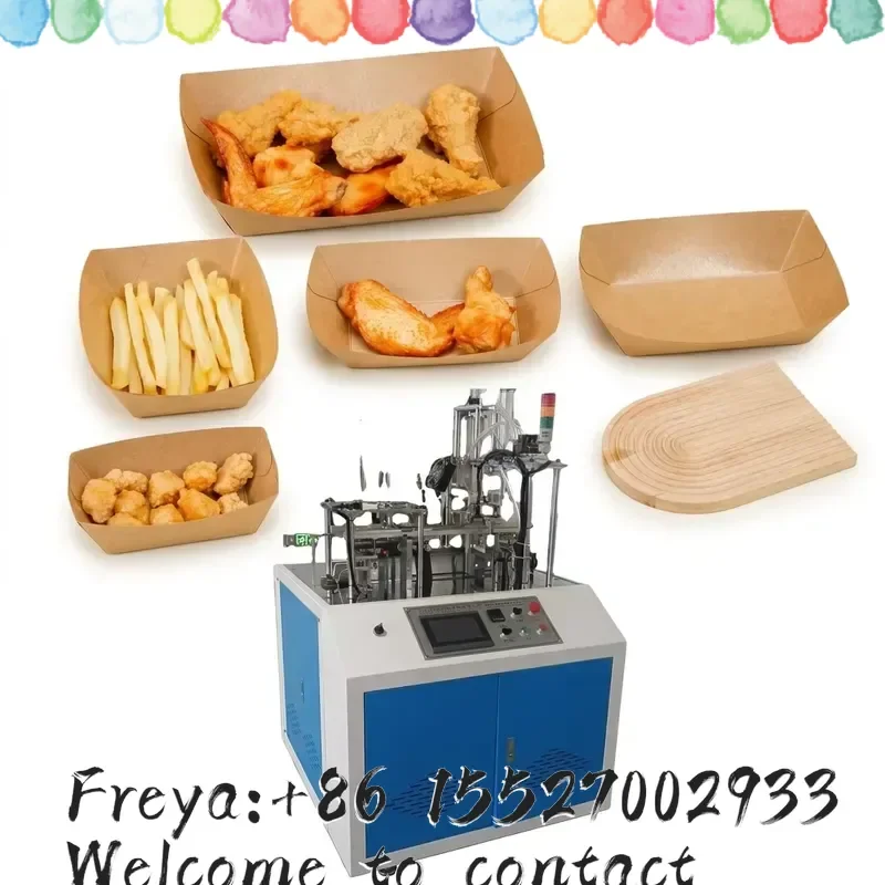 Disposable Oil Proof Paper Boat Box Forming Machine Kraft Food Container Production Machine