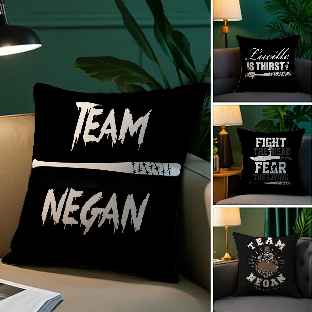 

Luxury The W_walking D_Dead Pillow Case Plush Fabric Soft Double Sided Print Sofa Cushion Cover Throw Pillow Covers