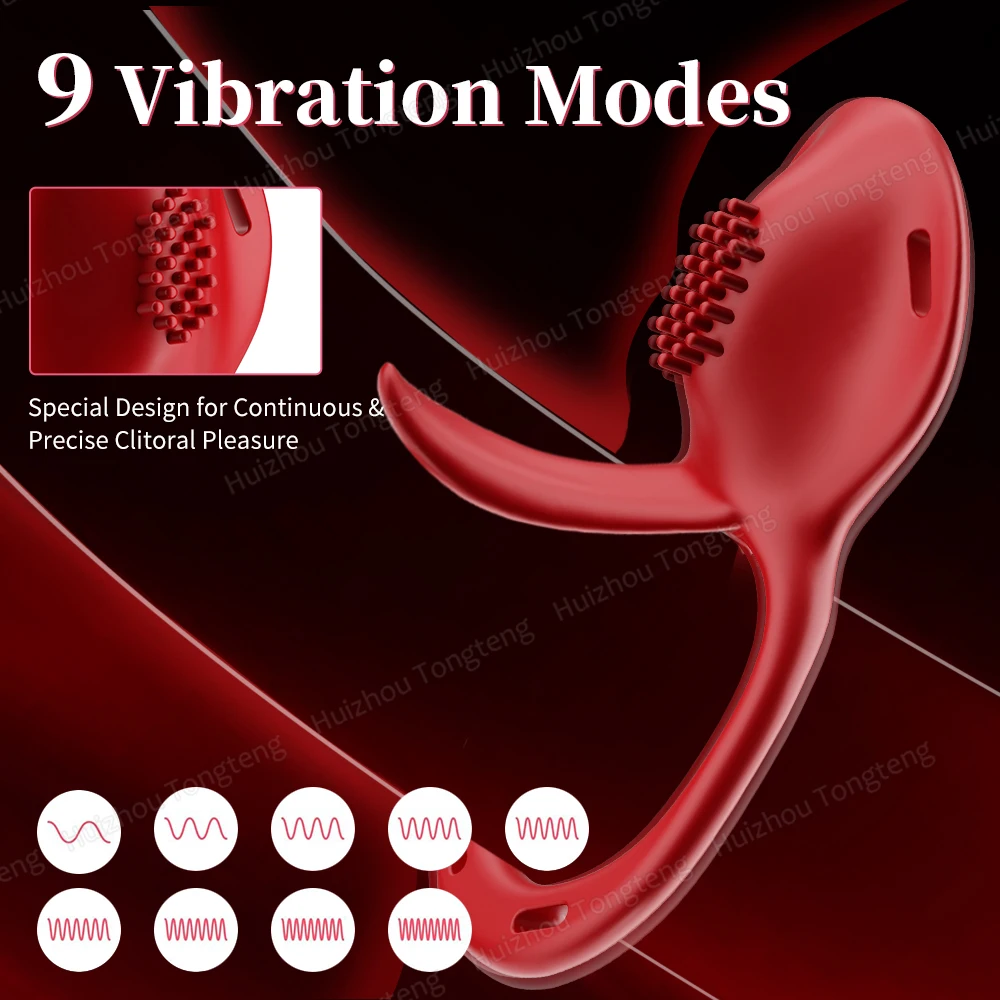 ウェアラブルバイブレーター、舌で舐めるような感触のコックリング、大人向けカップル用クリトリス刺激器、ペニスリングバイブレーター、男女兼用セックストイ