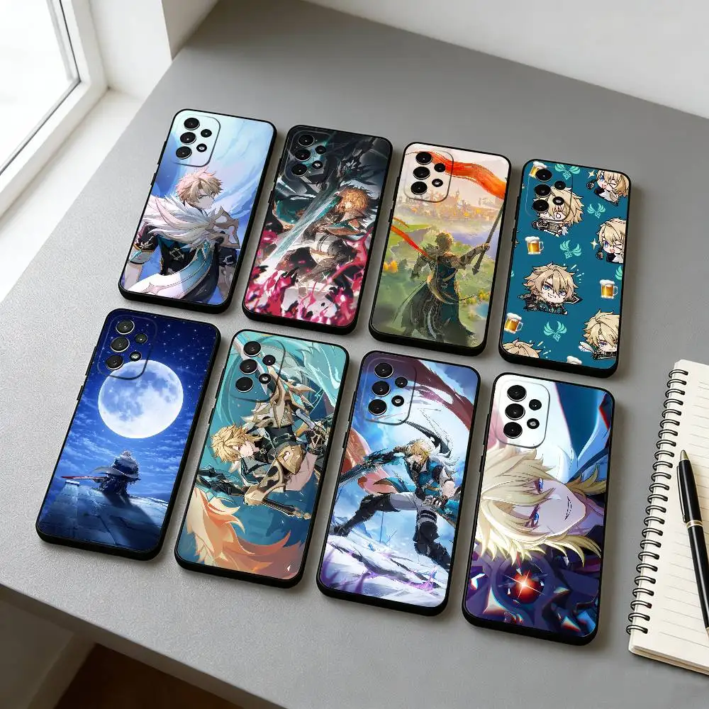 

Genshin V-Varka Phone Case For Samsung S25,S24,S21,S22,S23,S30,Ultra,S20,Plus,Fe,Lite,Note,10,Black Cover