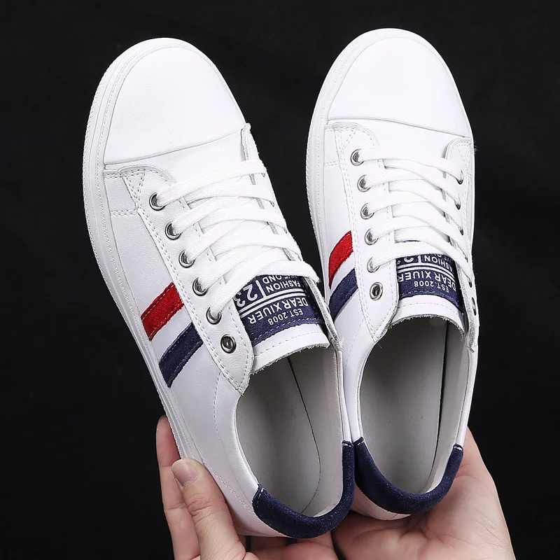 2023 Women\'s Genuine Leather Sneakers Women Casual Fashionable Sports Shoes Vulcanized White Flat Shoe Ladies White Sneakers