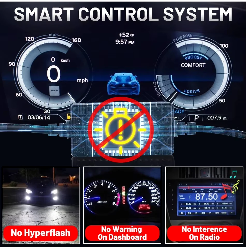 H4 H7 LED المصابيح الأمامية Canbus ضوء H11 H13 9004 9005 9006 9007 عالية الطاقة LED 1500 واط 2200000LM توربو H1 HB3 HB4 9012 HB1 HB5