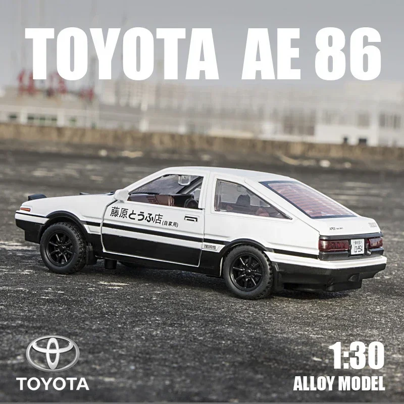 Simualton 1:30 Toyota AE86 Initial D Alloy Car Model Metal Diecast Collective Voiture Miniature Kids Car Toy Boys Birthday Gift