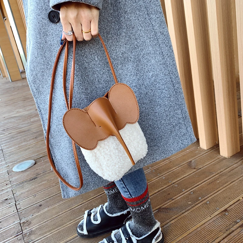 Luxus Neue frauen Schulter Taschen Marke Handtasche PU Leder Umhängetasche Designer Elefanten Handy Tasche Weibliche Shopper Geldbörsen – Detail 2