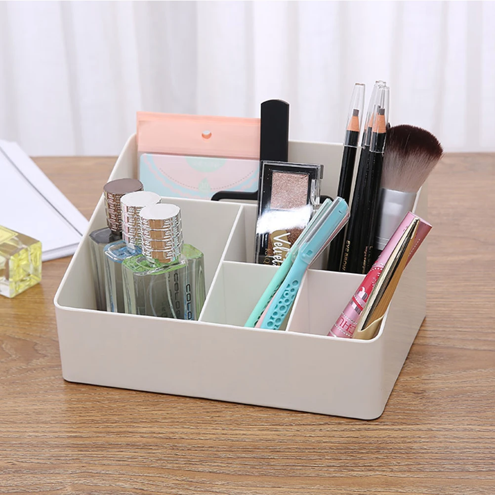 

Multifunctional Box Desktop Makeup ganizer Stationery Holder Tabletop Case Storage Container Large Capacity Smooth PP
