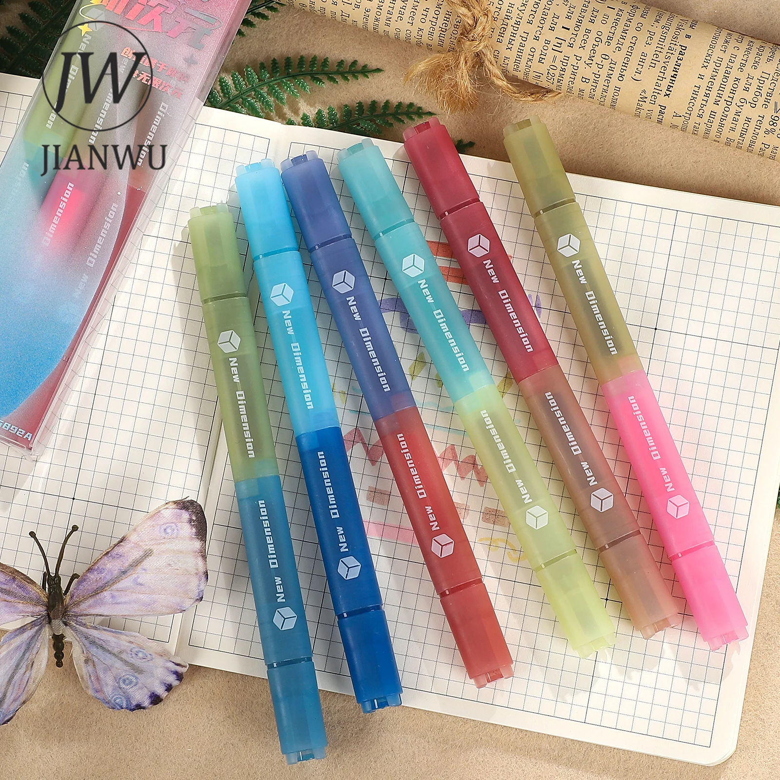 

Двусторонний сращенный цвет макарон JIANWUMorandi ​ ​ Материал Коллаж Маркер Ручка Творческий Журнал Студенческие Принадлежности Канцтовары