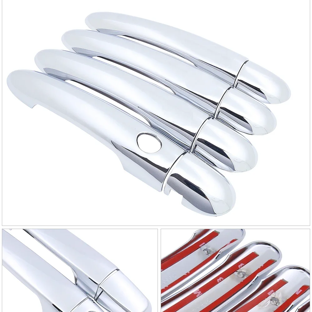 Chrome Door Handle Cover Trim for Nissan Primera P12 2001 2002 2003 2004 2005 2006 2007 Set Car Styling Accessories ABS