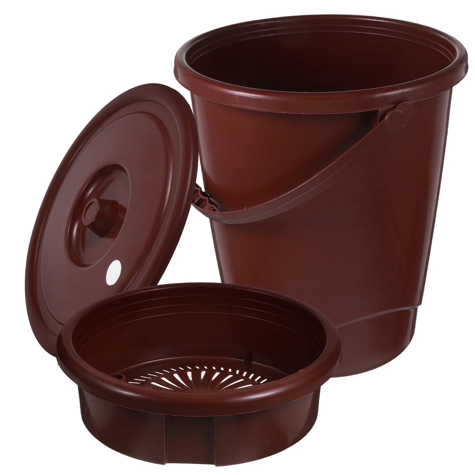

Large Capacity Tea Dregs Bucket Portable Garbage Can with Handle Compact Design for Bathroom Office Kitchen Drainage