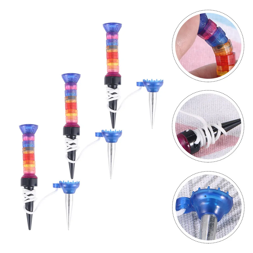 3Pcs Golf Tees Premium Plastic Colored High Tee Low Friction Training Aids Indoor Outdoor Golf Accessories Golfs Tees