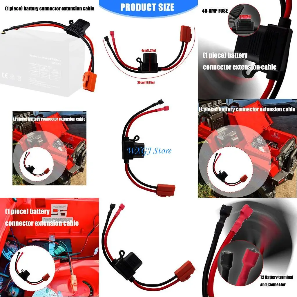 37JE Flexible Corrosion Resistant Power Cable 2 Pin 12V For Automotive Electrical