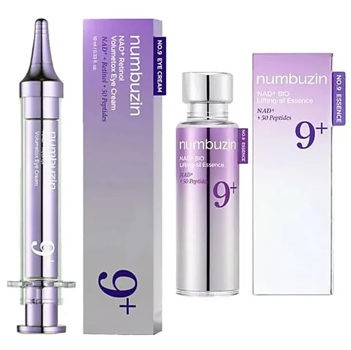 Korean NAD+ Peptide Advanced Cream Set Numbuzin No.9 BIO Lifting-sil Essence Retinol Volumetox Eye Cream Original PDRN Face Care