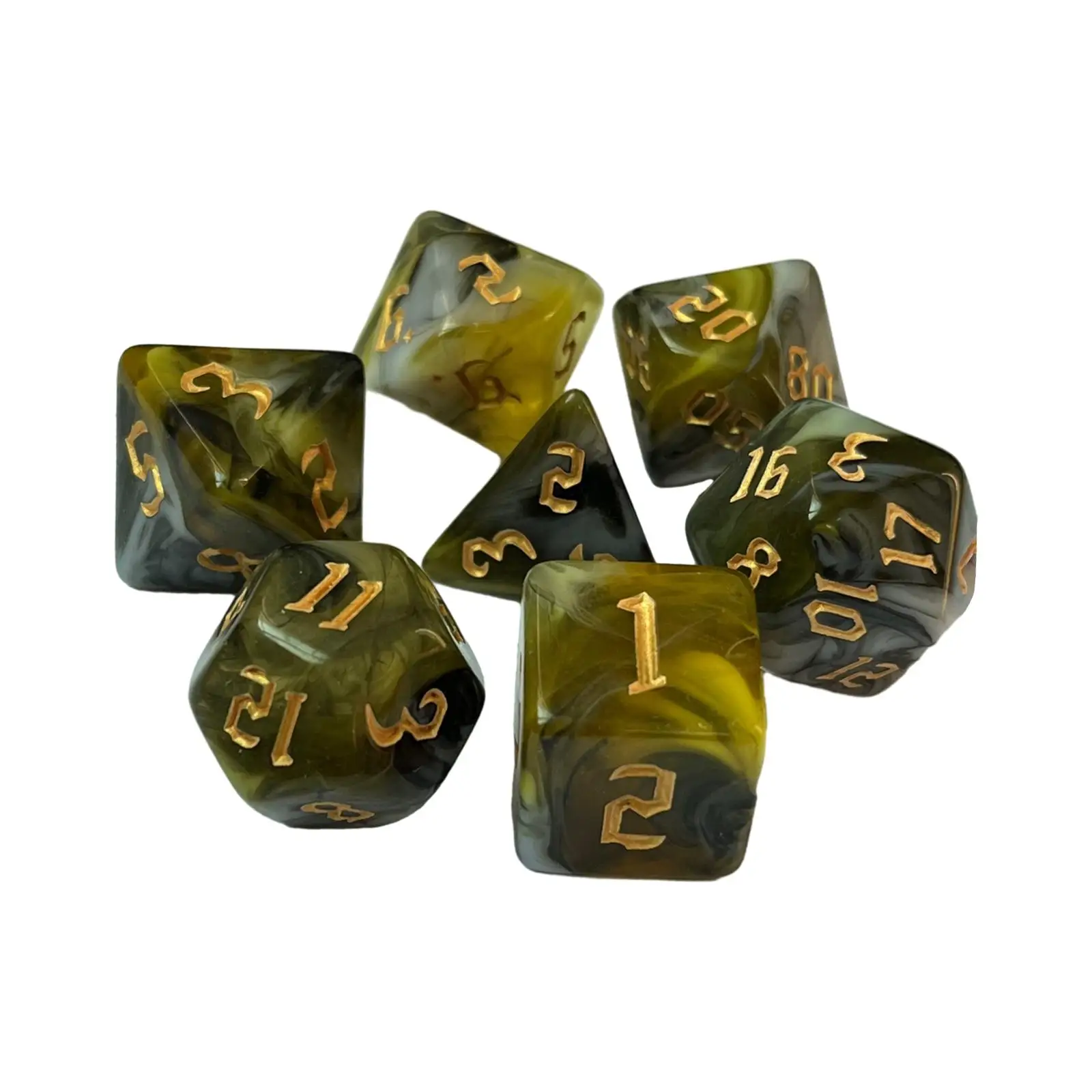 Dadi poliedrici Set da gioco da tavolo in acrilico multifaccia per giochi di ruolo Oggetti di scena matematici educativi