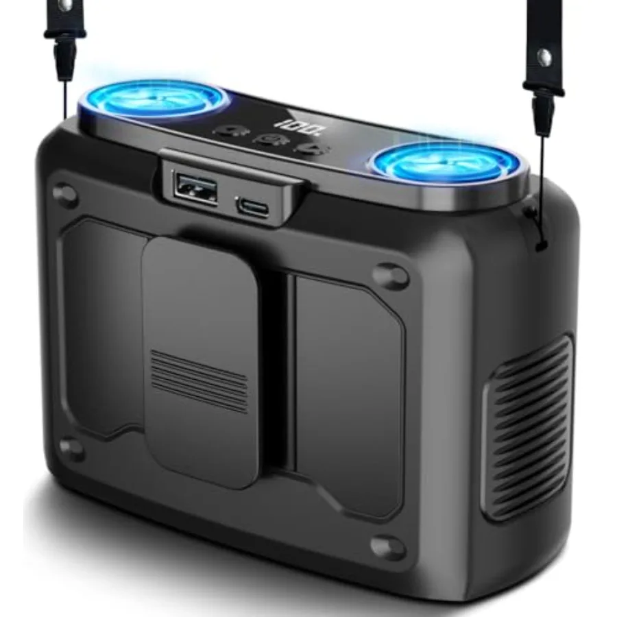

20000mAh Portable FanTrue High Speed Dual Motors with 200 Powerful Airflow Up to 135Hours and Rechargeable Personal Neck Waist