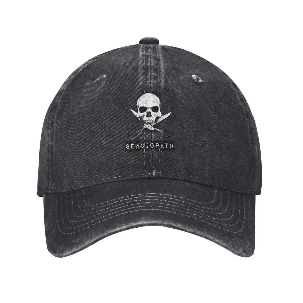 Sewciopath skull and cross scissors Baseball Cap Trucker Hat custom Hat hard hat Sun Hats For Women Men's