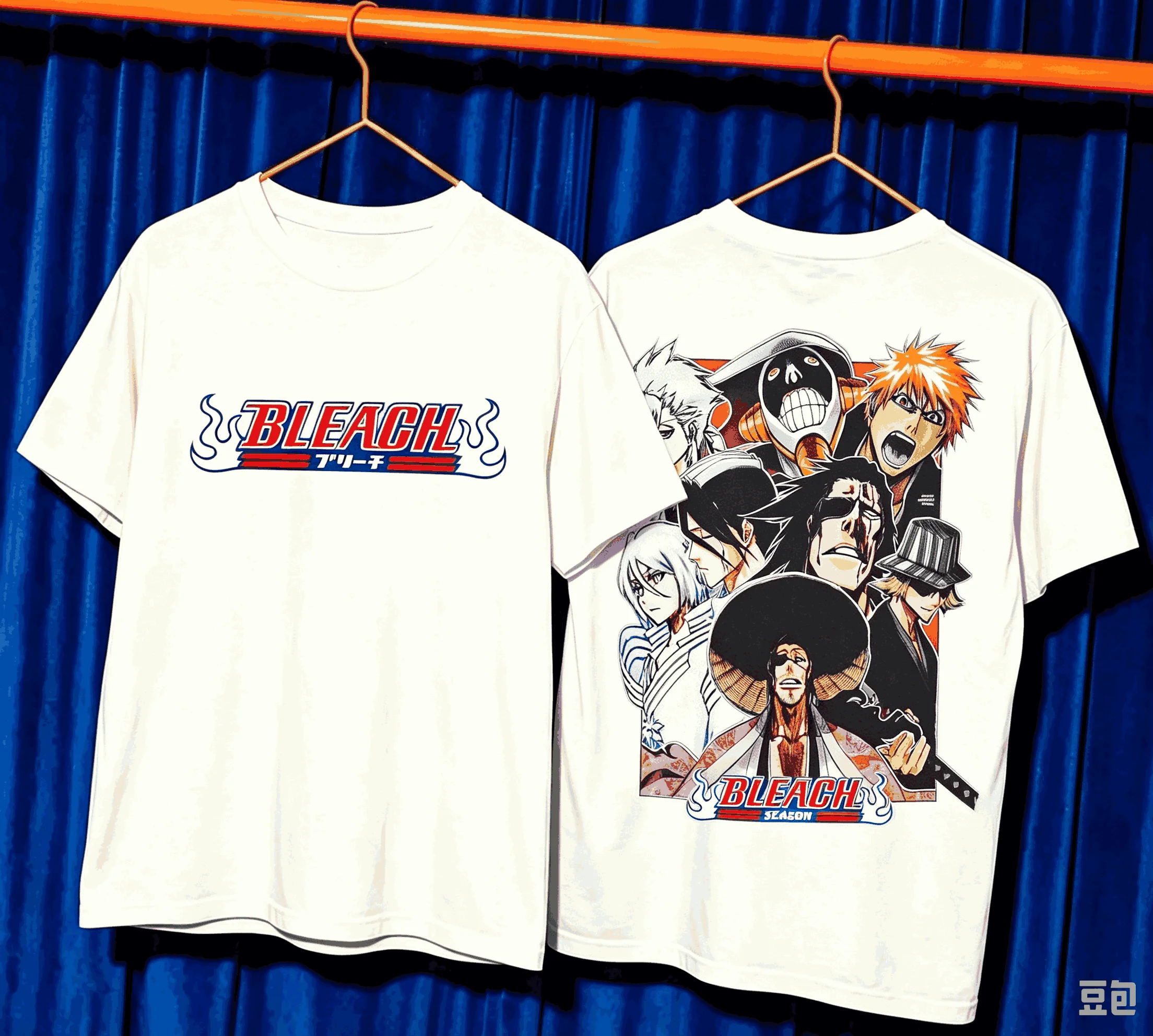 Bleach T-shirt Summer Short Sleeve Male Tshirts Casual Fashion Oversized Unisex Streetwear Trendy Cotton Breathable Couples soft