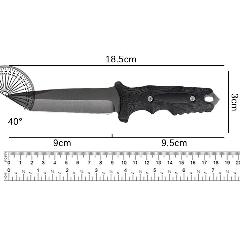 Outdoor Straight Knife, High Hardness and Sharp Outdoor Knife, Fishing and Camping Pocket Knife