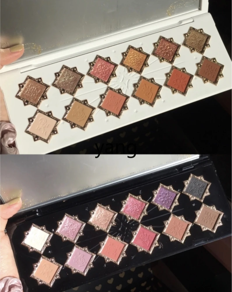 CX Little Angel Twelve Colors Eye Shadow Plate Shimmer Matte Easy to Color Earth Color Chameleon Eye Shadow Plate