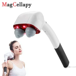 Handheld Back Massager, Double Head Electric Full Body Deep Tissue Percussion for Muscles, Head, Neck, Shoulder, Back, Leg