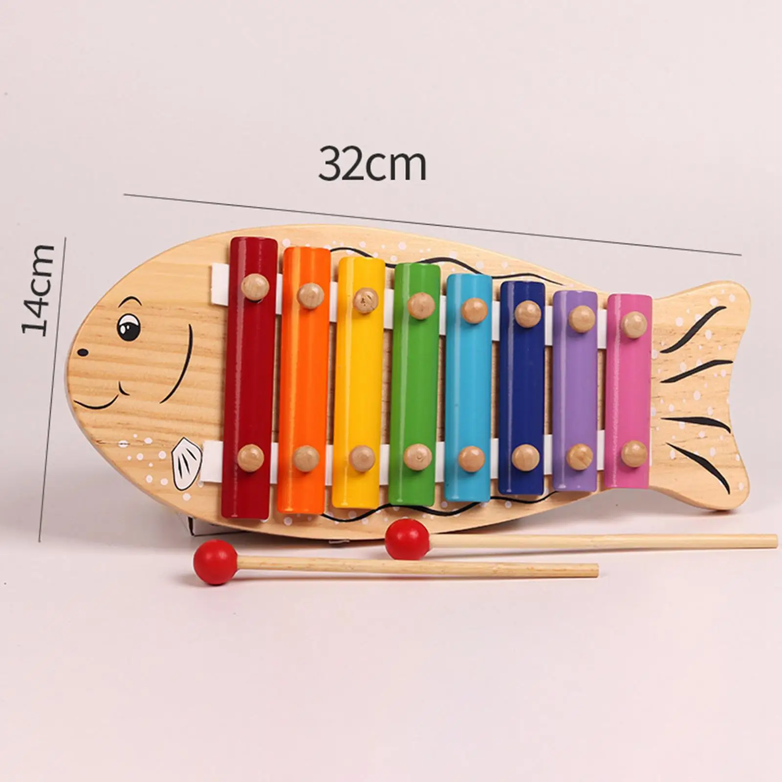 Colorful Musical Toy 1 2 3 Years Old Tuned Instrument Xylophone with Mallets