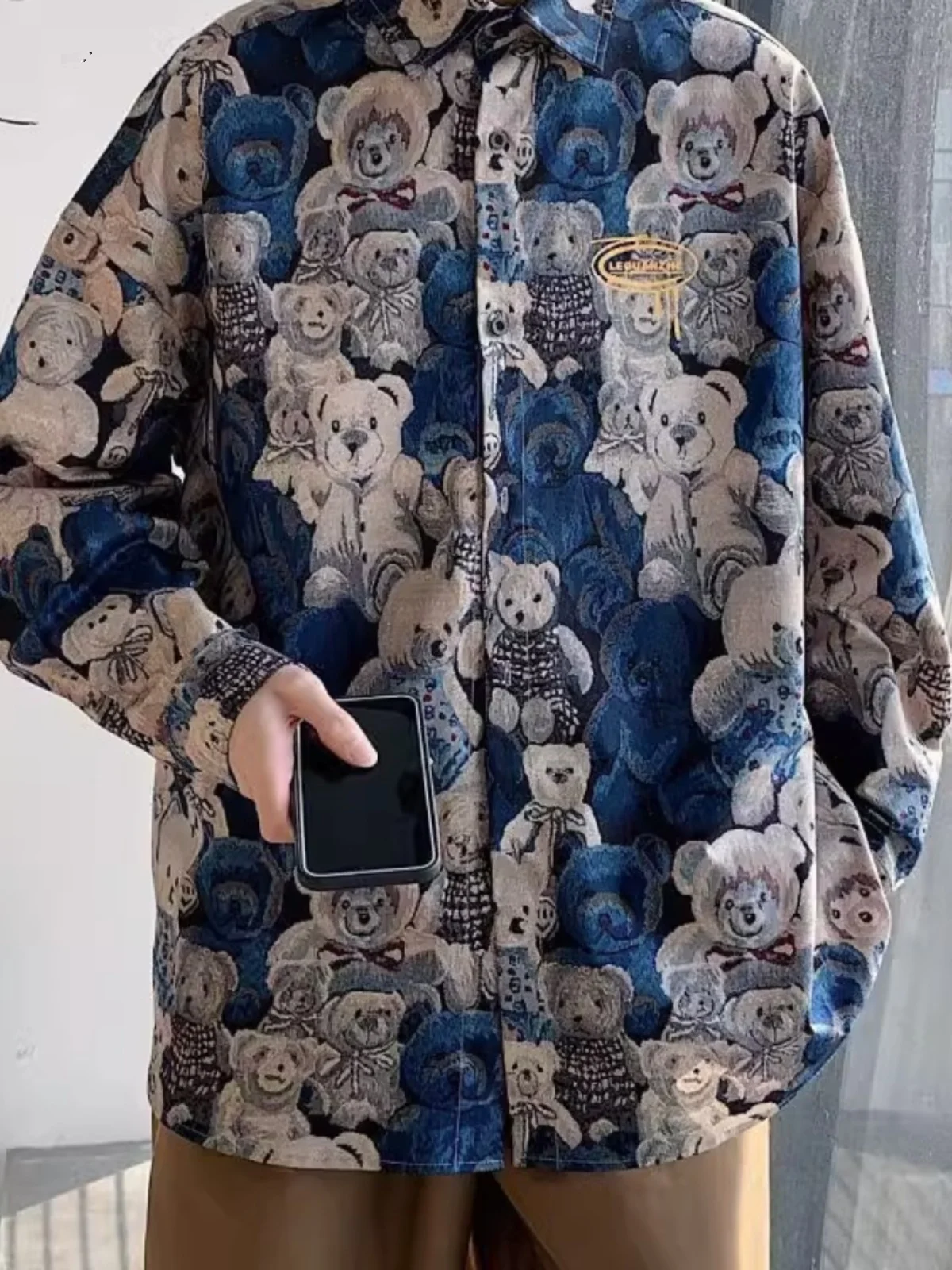 

Свободный крой, длинный свек, мужской воротник в стиле ретро, осень-зима, большие размеры 300, модный американский Sle, повседневный Faion irt