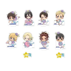 Anime Eren Yeager Mikasa Ackerman Armin Arlert Acrylic Stand Doll Mini Figure Model Plate Cosplay Toy for Gift