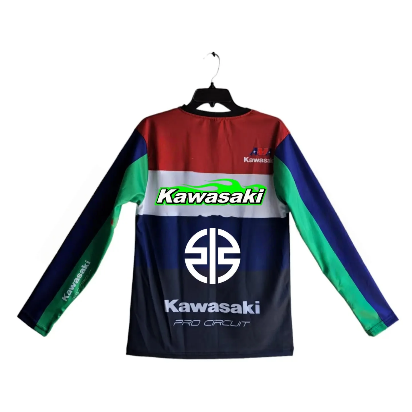 

Мужская футболка Kawasaki Motorcycle Racing Team с длинным рукавом, весенне-осенние женские футболки, новинка 2025 года, спортивная детская одежда, топы
