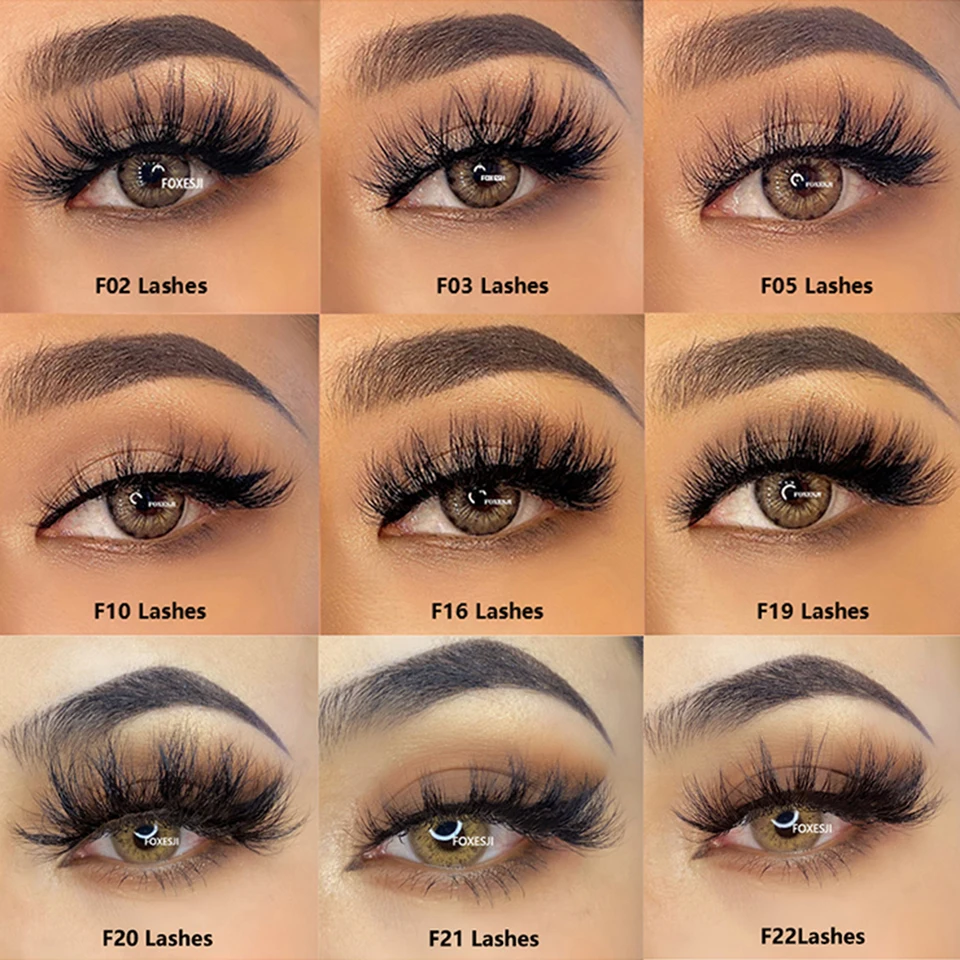 Pestañas de visón 3D esponjosas, extensiones de pestañas de volumen, tira completa natural, postizas de visón al por mayor, maquillaje 5