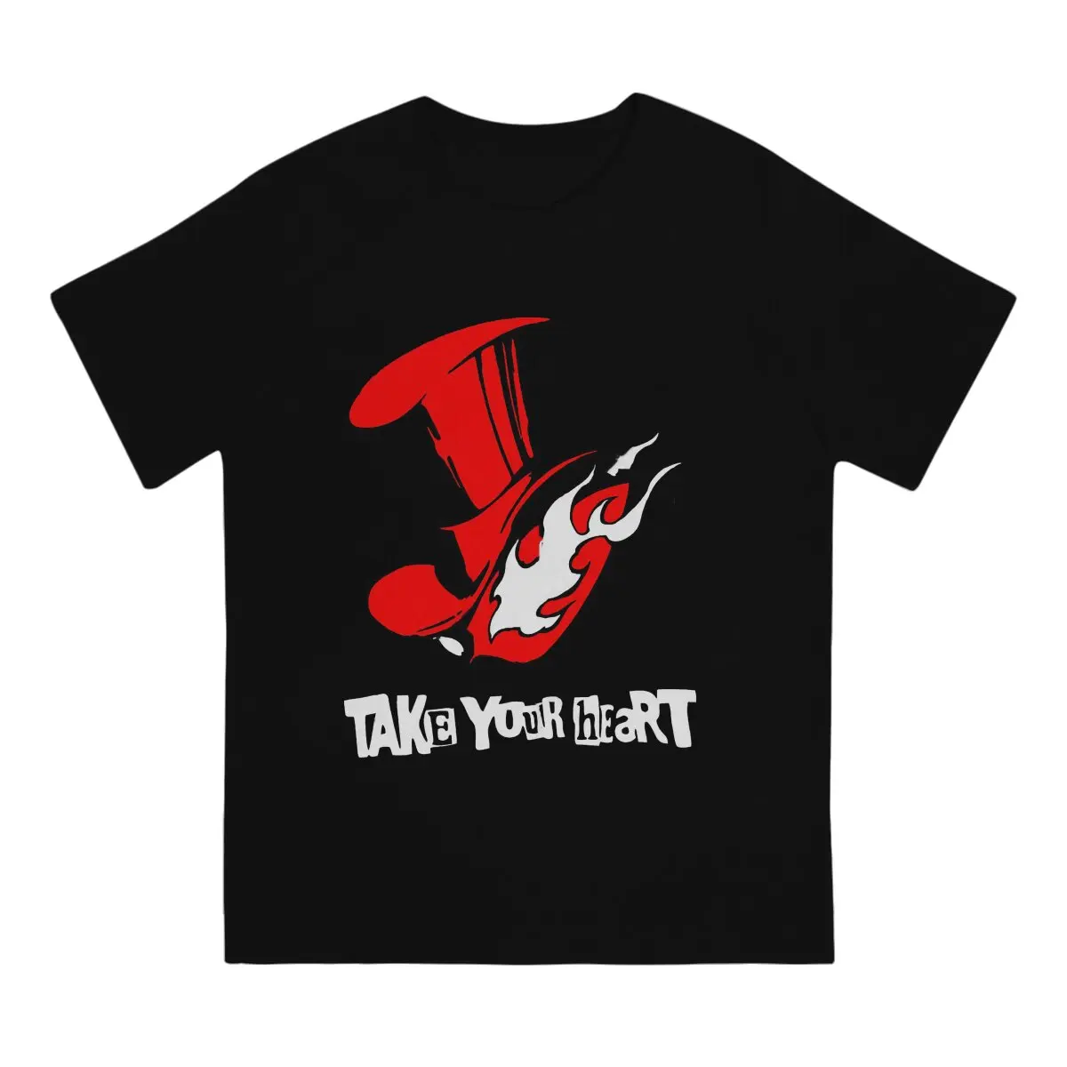 Persona 5 Newest TShirt for Men Phantom Thieves Card Round Collar Basic T Shirt Personalize Gift Clothes Streetwear