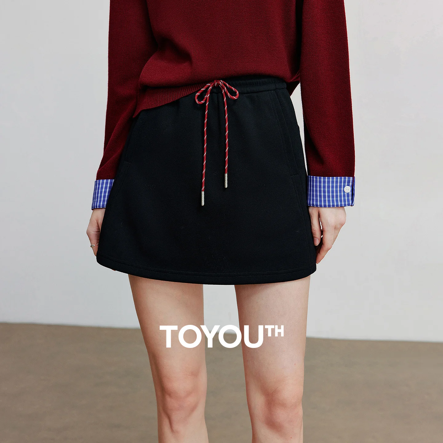 

TOYOUTH Women Short Skirt 2025 Autumn New Sports Cotton Casual Short Skirt