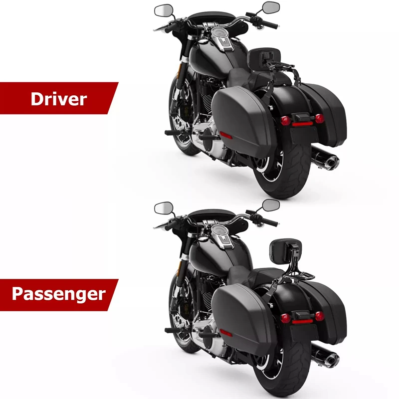 Adjustable Rider Passenger Backrest Sissy Bar For Harley Sport Glide FLSB Low Rider S ST FXLR FXLRS FXLRST 18-25