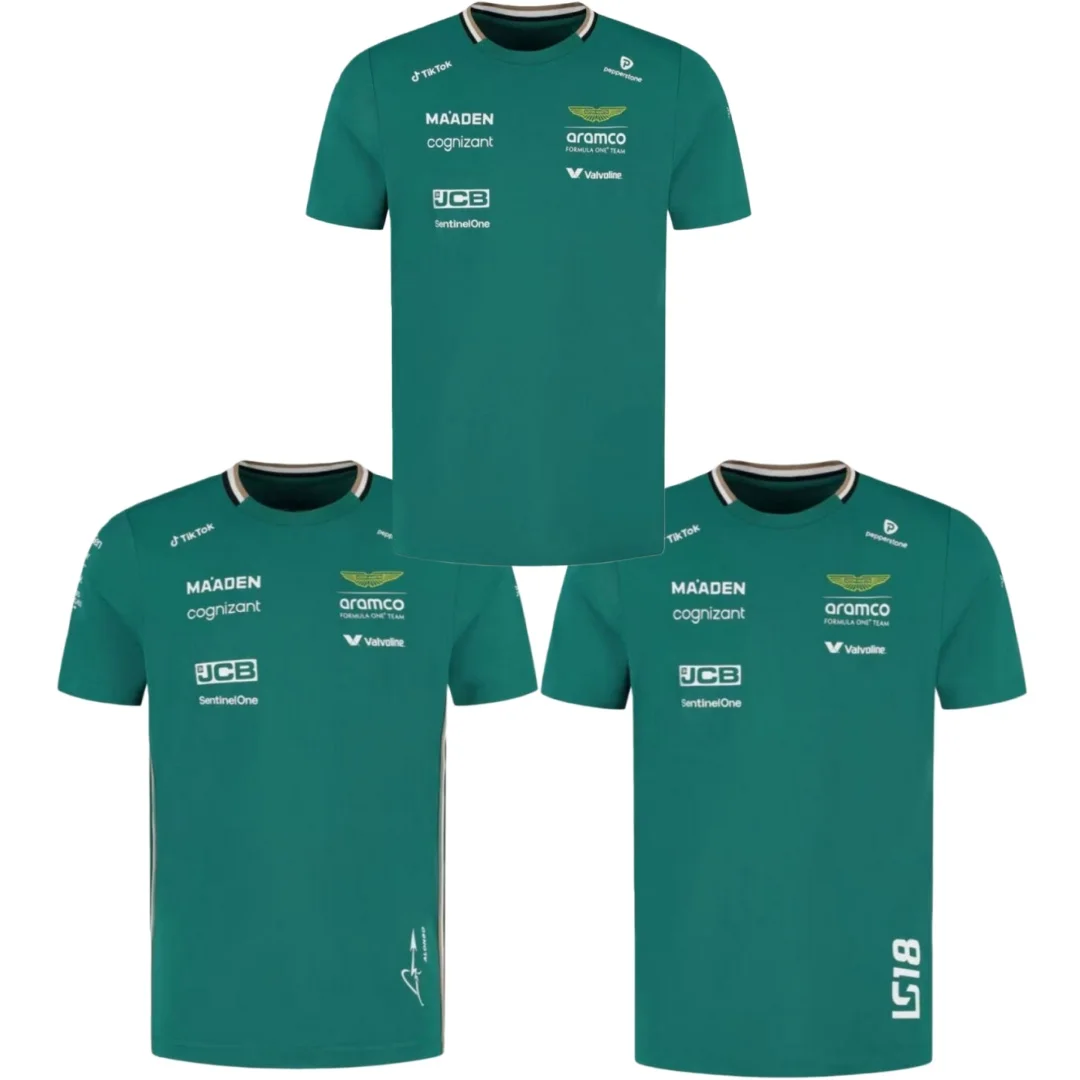 2025 Conductor Fernando Alonso, camiseta del conductor Lance Stroll - Aston Martin