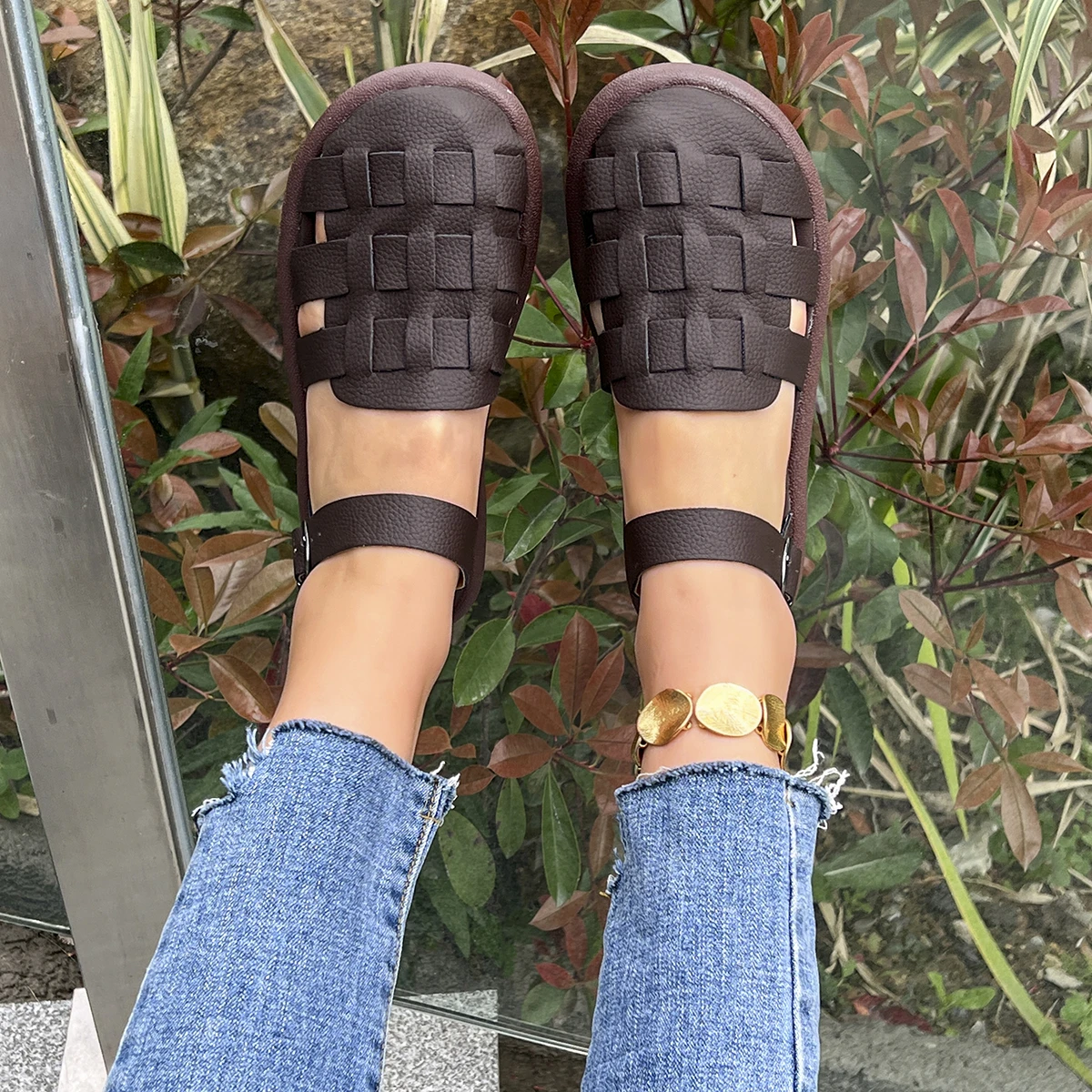 

New Summer Shoes Women Strap Beach Sandals Gladistor Style Flat Heels Shoes Casual Sneakers Female Ladies Sandals 35-40