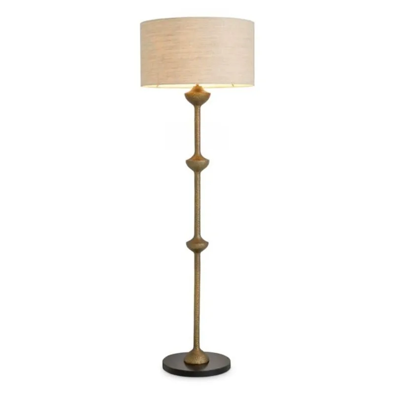Light luxury wrought iron floor lamp, model room living room atmosphere art decorative floor lamp, advanced bedroom desk lamp