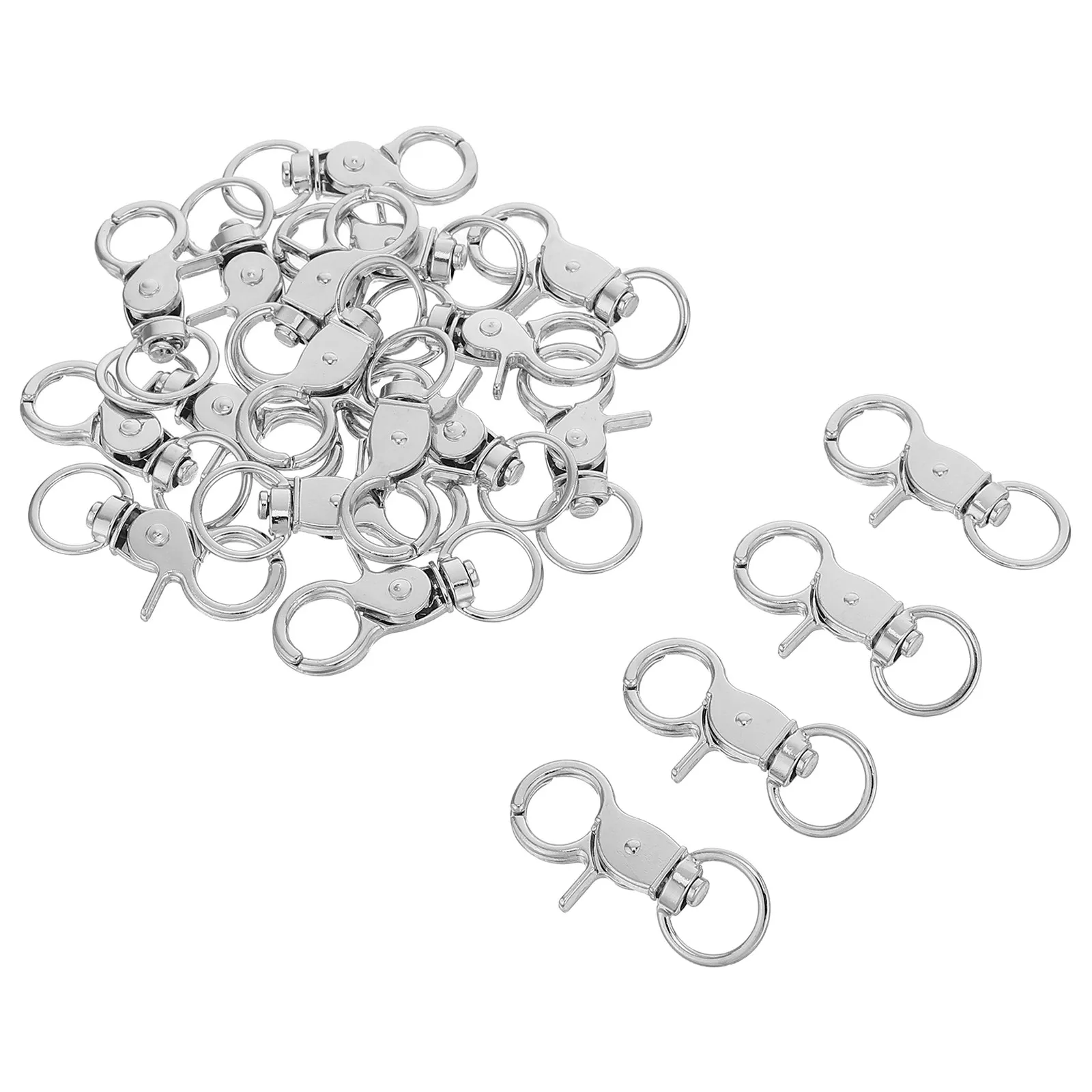 20Pcs Keychain Spring Snap Hooks Heavy Duty Metal Swivel Lobster Clasps Secure Keyring Clips for Bags Backpacks and DIY