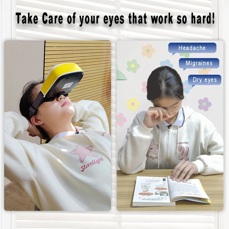 Vision Training Device Myopia Eye Massage Instrument EMS Acupressure Eyesight Recovery Adult Child