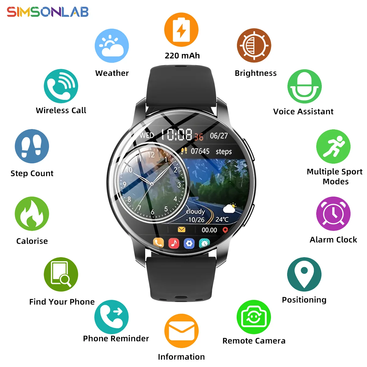 

2026 Новые умные часы для Android/IOS 1,46 дюйма, HD-дисплей, управление камерой, беспроводной телефонный звонок, голосовой ответ, Рождественский подарок для мужчин и женщин