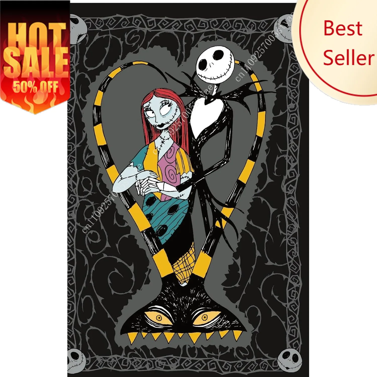 

Nightmare Before Christmas Tapestry Disney Cartoon Poster Flag Wall Hanging Art Party Holiday Decorations Custom Gift Tapestries