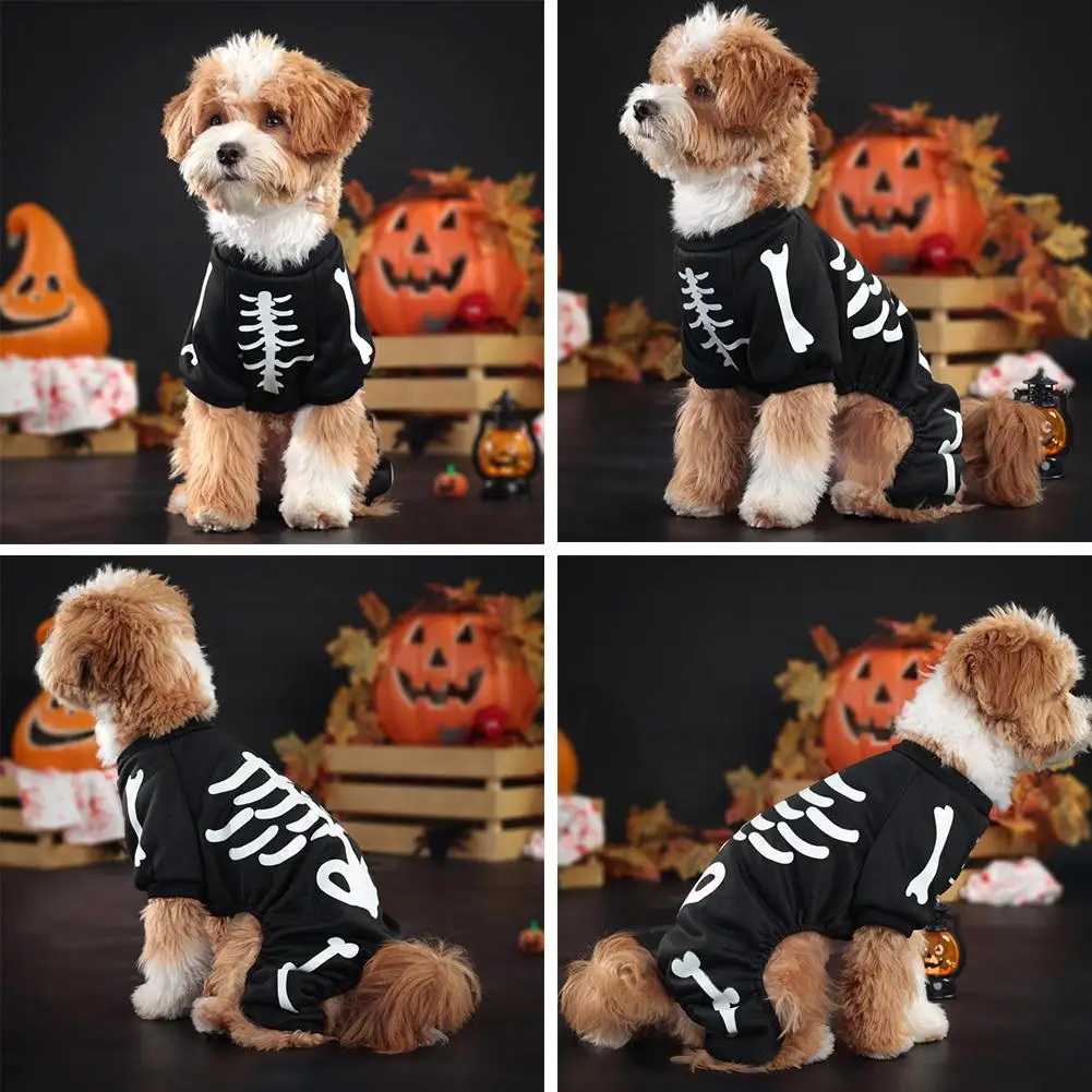 

Halloween Dog Costumes For Large And Extra Large Dogs Skeleton Costume Jumpsuit Coat Pet Halloween Costumes Outfits Apparel Q1R5