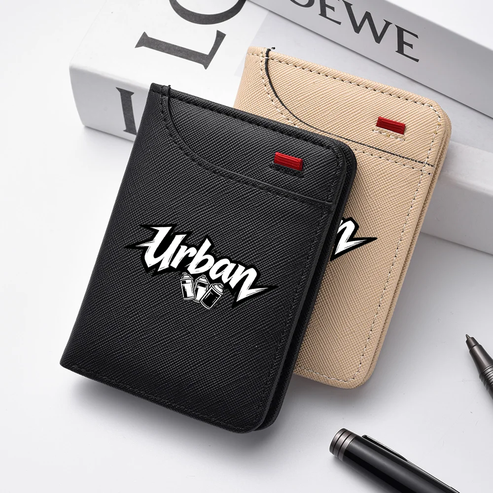 Ultra-Thin Mini PU Leather Wallet for Car Driving License And Personal ID Card Compact Card Holder for Men