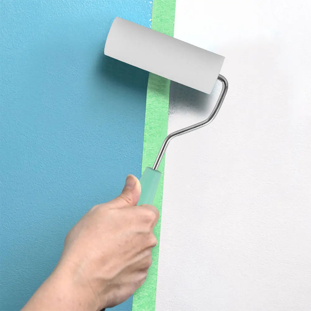 1Set Mini Paint Roller Brush Plastic Frame Non Shedding Smooth Application for Small Areas Walls Ceilings Painting
