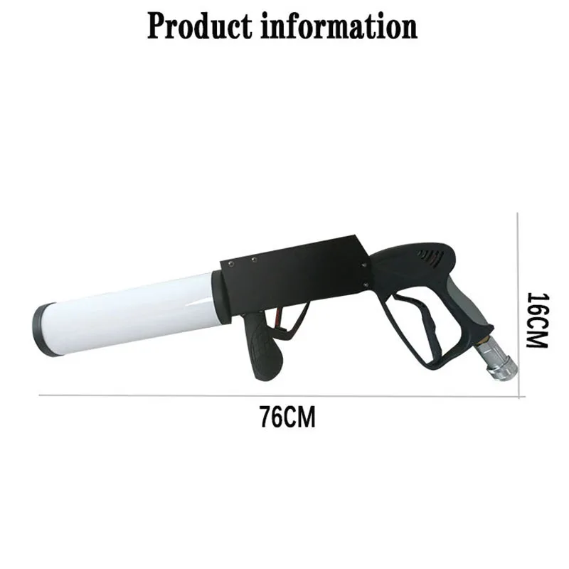 LED DJ CO2 Jet Fog Gun Handheld RGB CO2 Cannon Gun Stage Show Party Confetti Machine Metal up Spray Air Column Machine Gas Hazer