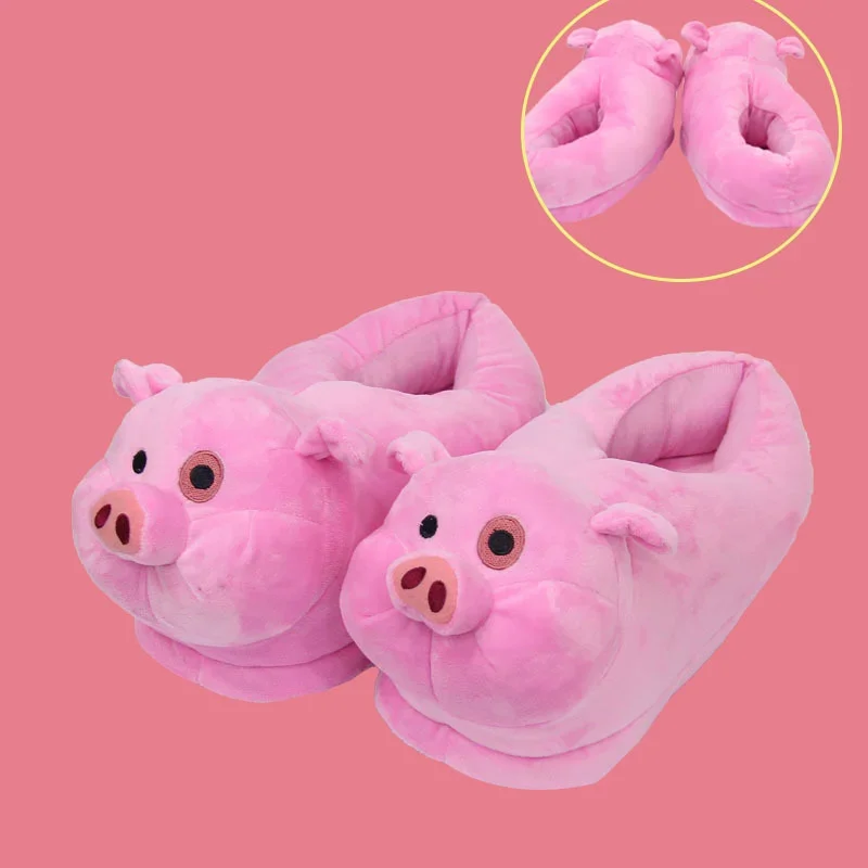 Disney Cartoon Gravity Falls Waggles Varken Slippers Winter Warme Katoenen Schoenen Kawaii Woninginrichting Verjaardagscadeaus