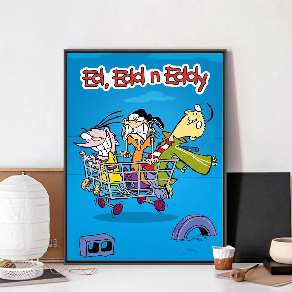 Cartoon E-Ed Edd N Eddy Poster No Framed Poster Kraft Club Bar Paper Vintage Poster Wall Art Painting Bedroom Study Stickers